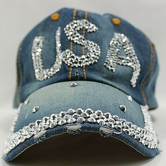 Womens USA Silver Baseball Cap - Picture 8 of 15